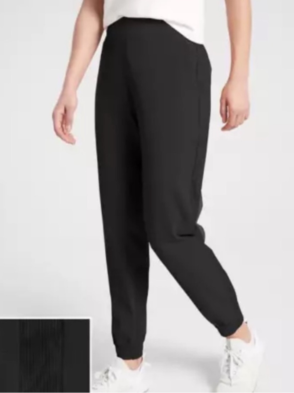 Athleta Black Textured Brooklyn Joggers